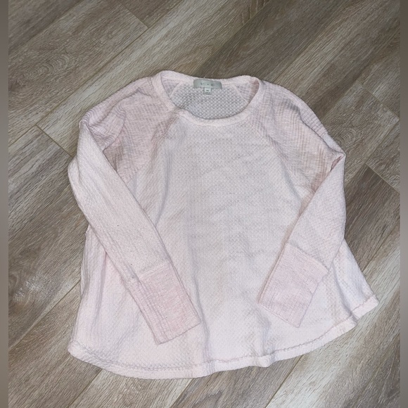 Anthropologie Tops - Baby pink, waffle long sleeve, size XS, Eli+Ali brand by Anthropologie - soft